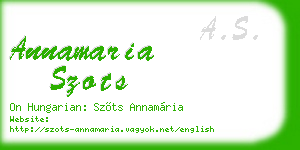 annamaria szots business card