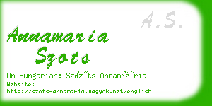 annamaria szots business card